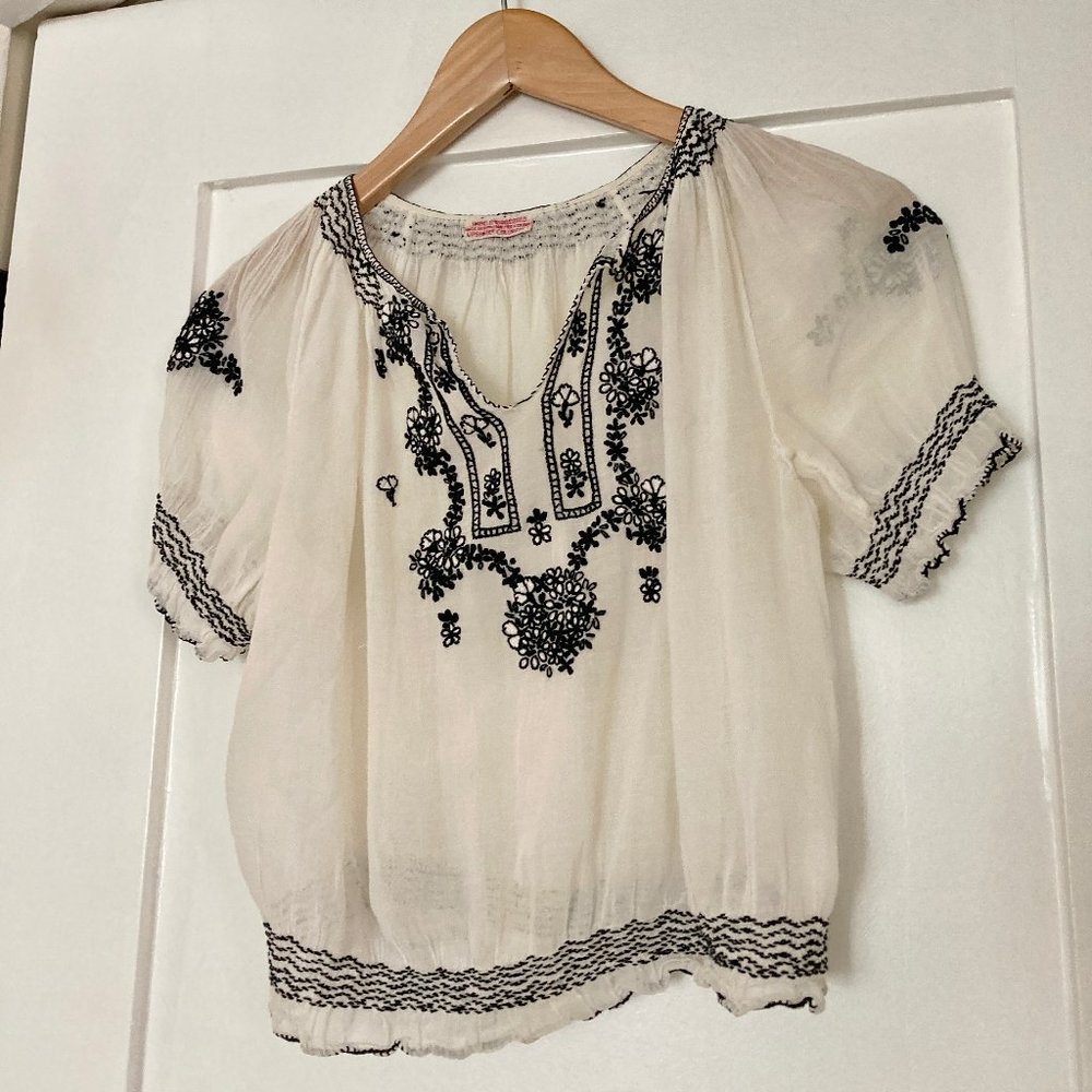 Vintage hand-embroidered blouse